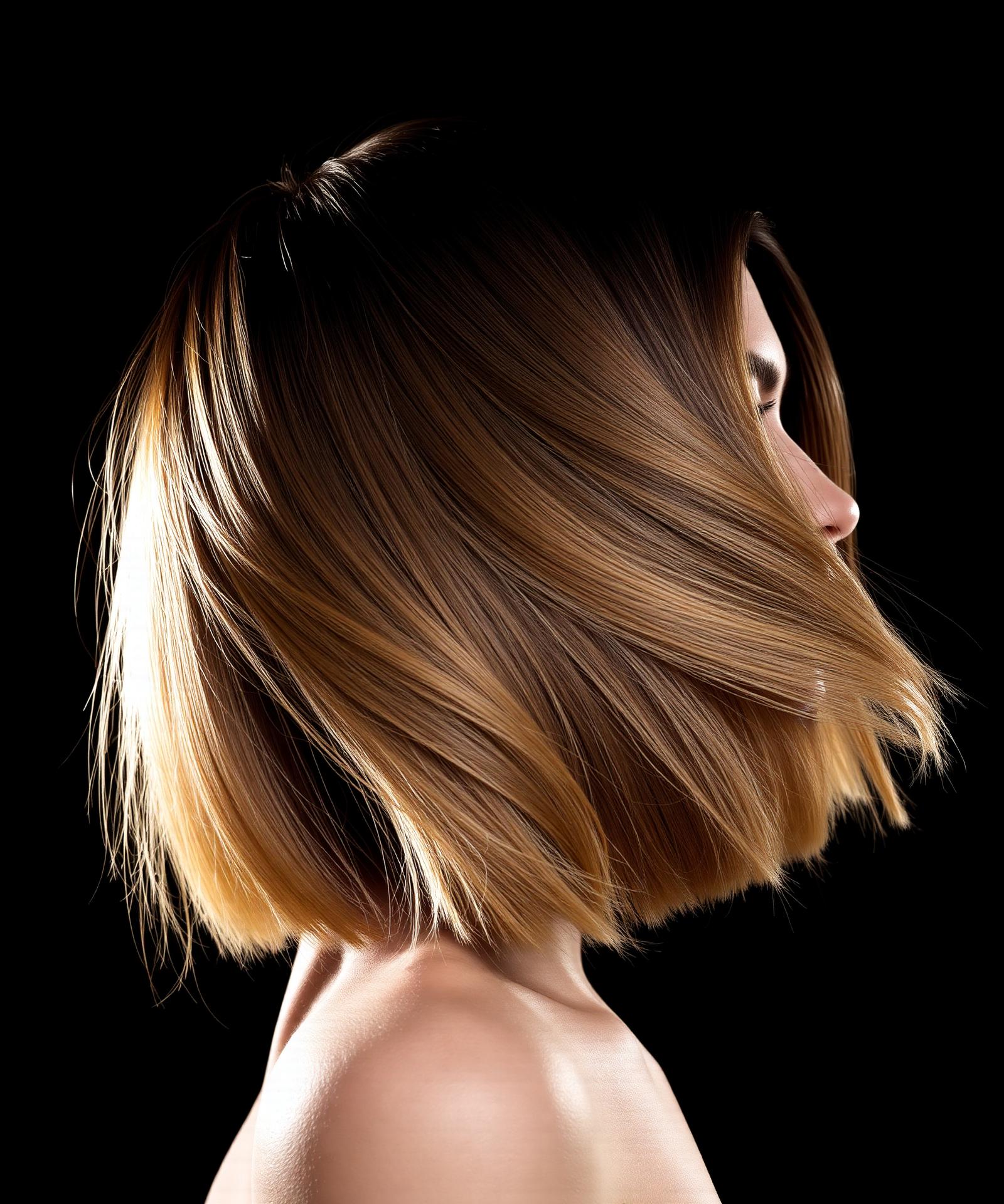 Cabello iluminado por color de autor